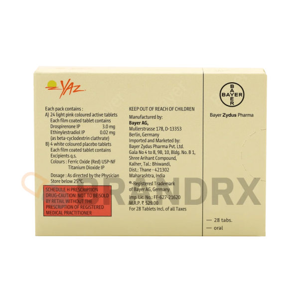 Yaz 3/0.02 mg Bayer - obrazek 4