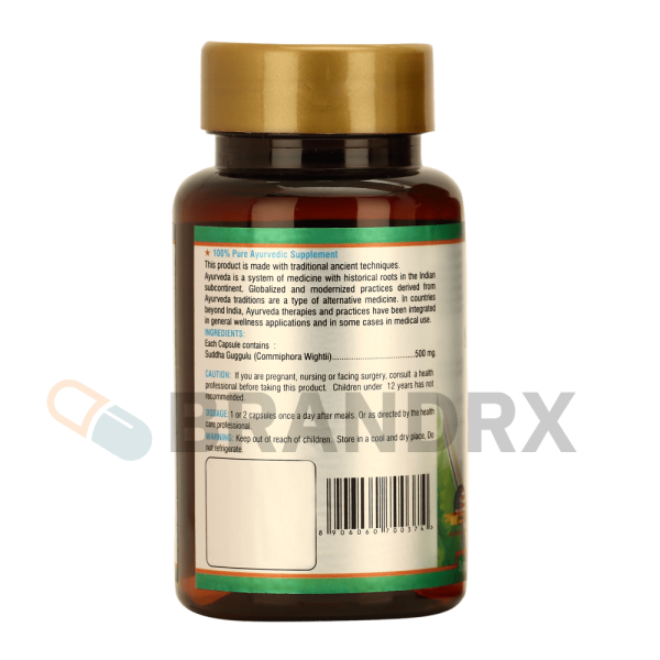 Shuddha Guggulu 500 mg Ayurleaf Inc. - obrazek 3